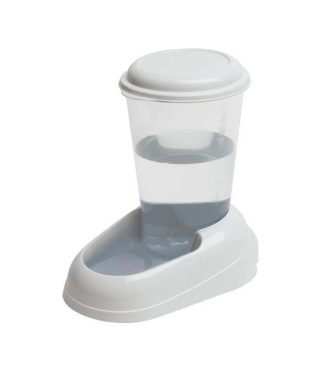 FERPLAST Distributeur d'eau Nadir 3L en plastique - 29,2x20,2x28,8cm - Blanc - Chien et chat