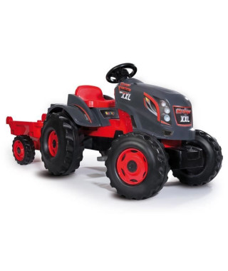 SMOBY Tracteur a pédales Stronger XXL + Remorque