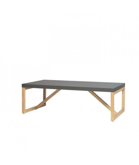 ALIA Table basse - Décor gris ciré - L 110 x P 60 x H 35 cm