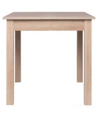 COBURG Table a manger extensible de 4 a 6 personne classique décor chene - L 80-120 x l 80 cm