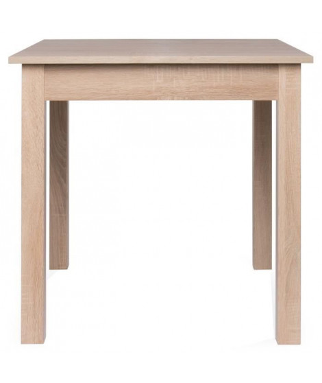 COBURG Table a manger extensible de 4 a 6 personne classique décor chene - L 80-120 x l 80 cm