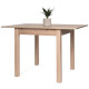 COBURG Table a manger extensible de 4 a 6 personne classique décor chene - L 80-120 x l 80 cm