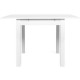 COBURG Table a manger extensible de 4 a 6 personne classique blanc - L 80-120 x l 80 cm