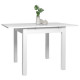 COBURG Table a manger extensible de 4 a 6 personne classique blanc - L 80-120 x l 80 cm