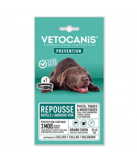 VETOCANIS Collier Antiparasitaire Grand Chien