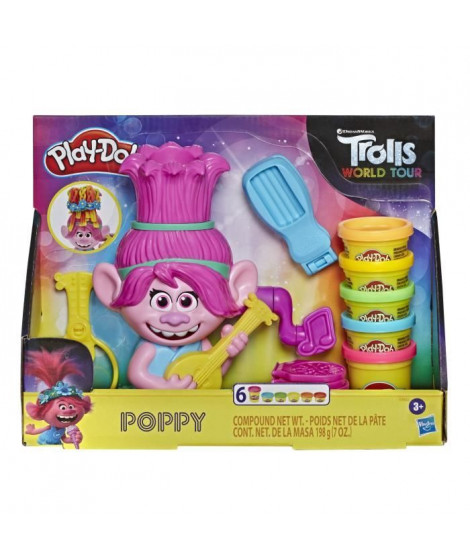 Play-Doh  Pate A Modeler  Poppy, cheveux arc-en-ciel - La Reine des Trolls
