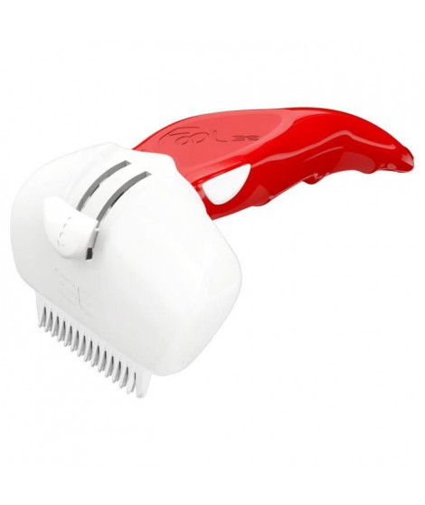 FoOLEE Brosse Easee Small - Rouge - 4,5 cm - Pour chien