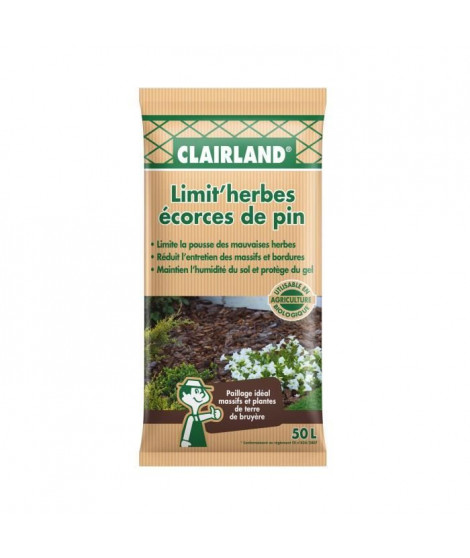 CLAIRLAND Ecorces de pin - 50 L