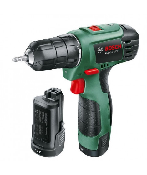 BOSCH Perceuse-visseuse EasyDrill 1200, 2 batteries 1,5 Ah