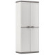 KETER Armoire haute JOLLY - Blanc et Gris - 68 x 39 x 166 cm