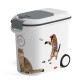 CURVER Conteneur a croquettes Love pets 12 Kg - Blanc - Pour chat