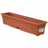 PLASTIKEN Jardiniere rectangulaire Ø 80 X 20 cm avec plateau - Terracotta