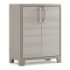 KETER Armoire basse GULLIVER - Beige Sable - 80 x 44 x 100 cm