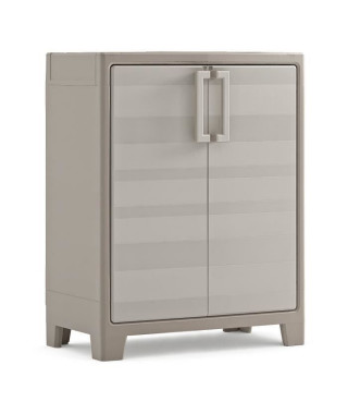 KETER Armoire basse GULLIVER - Beige Sable - 80 x 44 x 100 cm