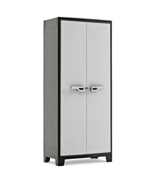 KETER Armoire Haute TITAN - Noir et Gris - 80 x 44 x 182 cm