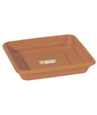 PLASTIKEN Plateau carré Ø 38 cm - Terracotta