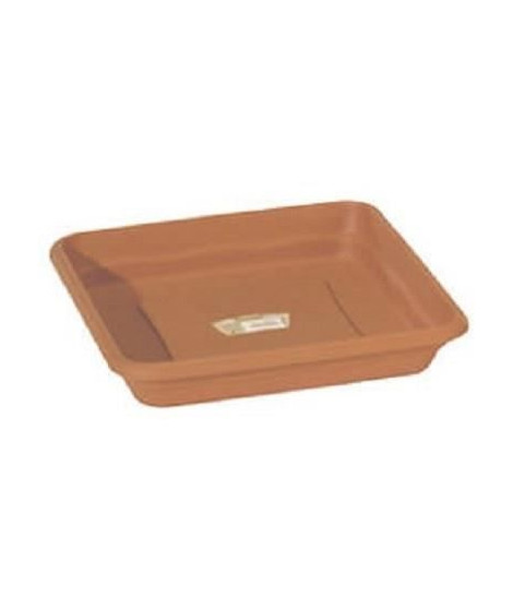 PLASTIKEN Plateau carré Ø 38 cm - Terracotta