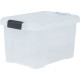 IRIS OHYAMA Lot de 3 boîtes de rangement avec fermeture clic - Power Box - SK-210  - Transparent - 21 L - 46 x 29, 7 x 25, 7 cm