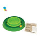 CAT IT Cuircuit 3 en 1 avec balle et jardiniere d'herbe - Ø 36 cm - Vert - Pour chat