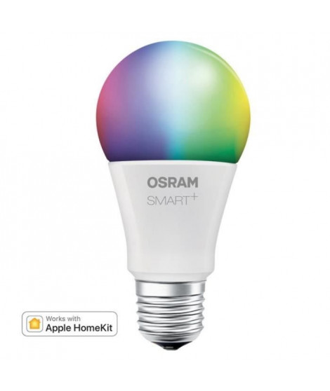 OSRAM Smart+ Ampoule LED Connectée - E27 Standard - Dimmable Couleurs 10W (60W) - Compatible Bluetooth Apple HomeKit