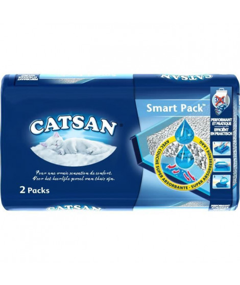 CATSAN Litiere et sac pret a poser Smartpack 2 x 4 l - Pour chat