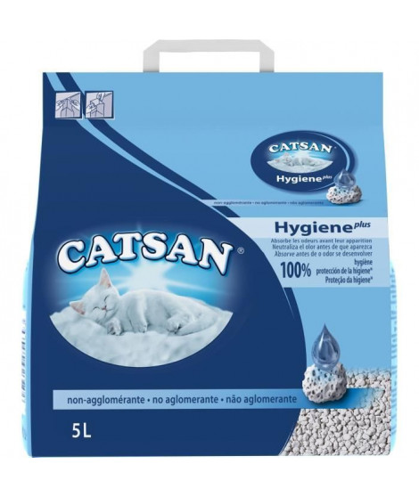 CATSAN Litiere minérale Hygiene Plus 5L - Pour chat
