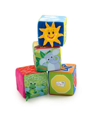BABY EINSTEIN Cubes en tissu Explore & Discover Soft Blocks - Multicolore