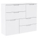 SIENNA Buffet style contemporain blanc brillant - L 115 cm