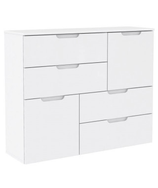 SIENNA Buffet style contemporain blanc brillant - L 115 cm