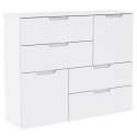 SIENNA Buffet style contemporain blanc brillant - L 115 cm