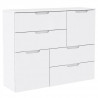 SIENNA Buffet style contemporain blanc brillant - L 115 cm