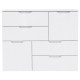 SIENNA Buffet style contemporain blanc brillant - L 115 cm