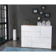 SIENNA Buffet style contemporain blanc brillant - L 115 cm