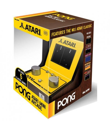 Console Atari Pong - Mini Borne Arcade - 12 Jeux Inclus
