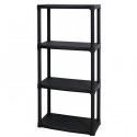 TOOD Etagere en résine 4 tablettes - Hauteur 133 cm Largeur 60 cm - Noir