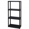 TOOD Etagere en résine 4 tablettes - Hauteur 133 cm Largeur 60 cm - Noir