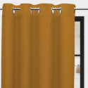 SOLEIL d'OCRE Rideau a oeillets Panama - Pur coton - 135 x 250 cm - Jaune