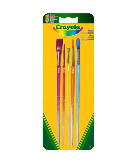 Crayola - Blister de 5 pinceaux  - Peinture et accessoires