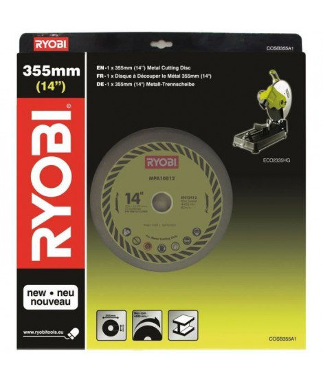 RYOBI Disque a tronçonner le métal 355mm