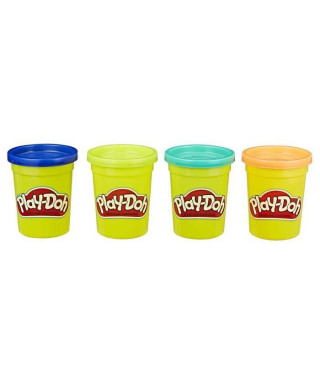 Play-Doh  4 pots de Pâte A Modeler - Couleurs Nature - 112 g chacun