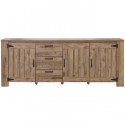 CAMPAGNE Enfilade classique décor ton bois - L 219,5 cm