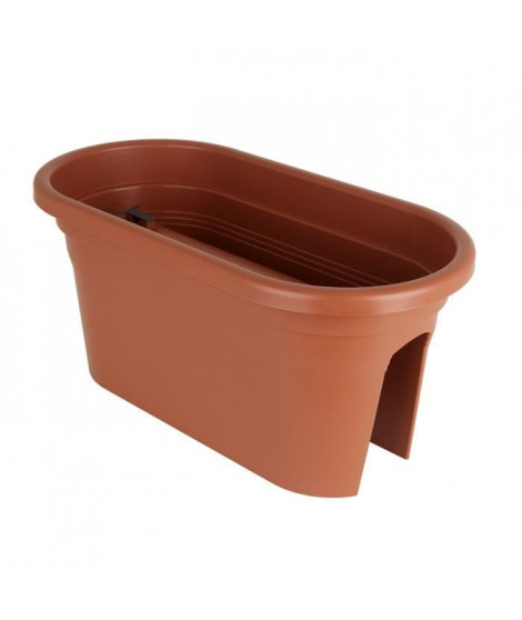 ARTEVASI Jardiniere pour balcon Venezia - 30 x 60 x H 27 cm - 18 L - Terre cuite