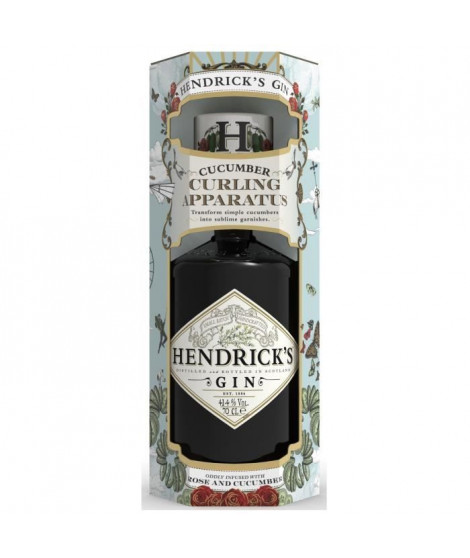 Hendrick's - Distilled Gin - 41,4%vol - 70cl - Coffret avec Cucumber Curler