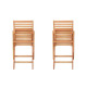 Lot de 2 chaises pliantes de jardin en eucalyptus FSC - 57,5x46,5x90cm