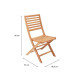 Lot de 2 chaises pliantes de jardin en eucalyptus FSC - 57,5x46,5x90cm