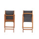 Lot de 2 chaises en bois d'acacia FSC et textilene - Gris