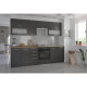 LASSEN Cuisine complete L 260 cm - Décor Gris Matera