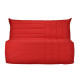 BULTEX Banquette BZ BECCI 3 places - L 142 x P 101 cm - Tissu rouge