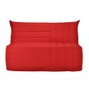 BULTEX Banquette BZ BECCI 3 places - L 142 x P 101 cm - Tissu rouge