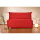 BULTEX Banquette BZ BECCI 3 places - L 142 x P 101 cm - Tissu rouge